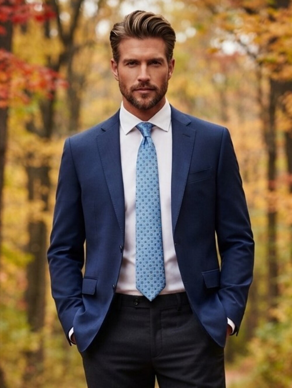 NWT Michael Kors Men's Blue Woodward Dot Silk Blend Neck Tie Silk/Polyester XL